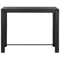 Thumbnail for Garten-Bartisch Schwarz 140,5x60,5x110,5 cm Poly Rattan