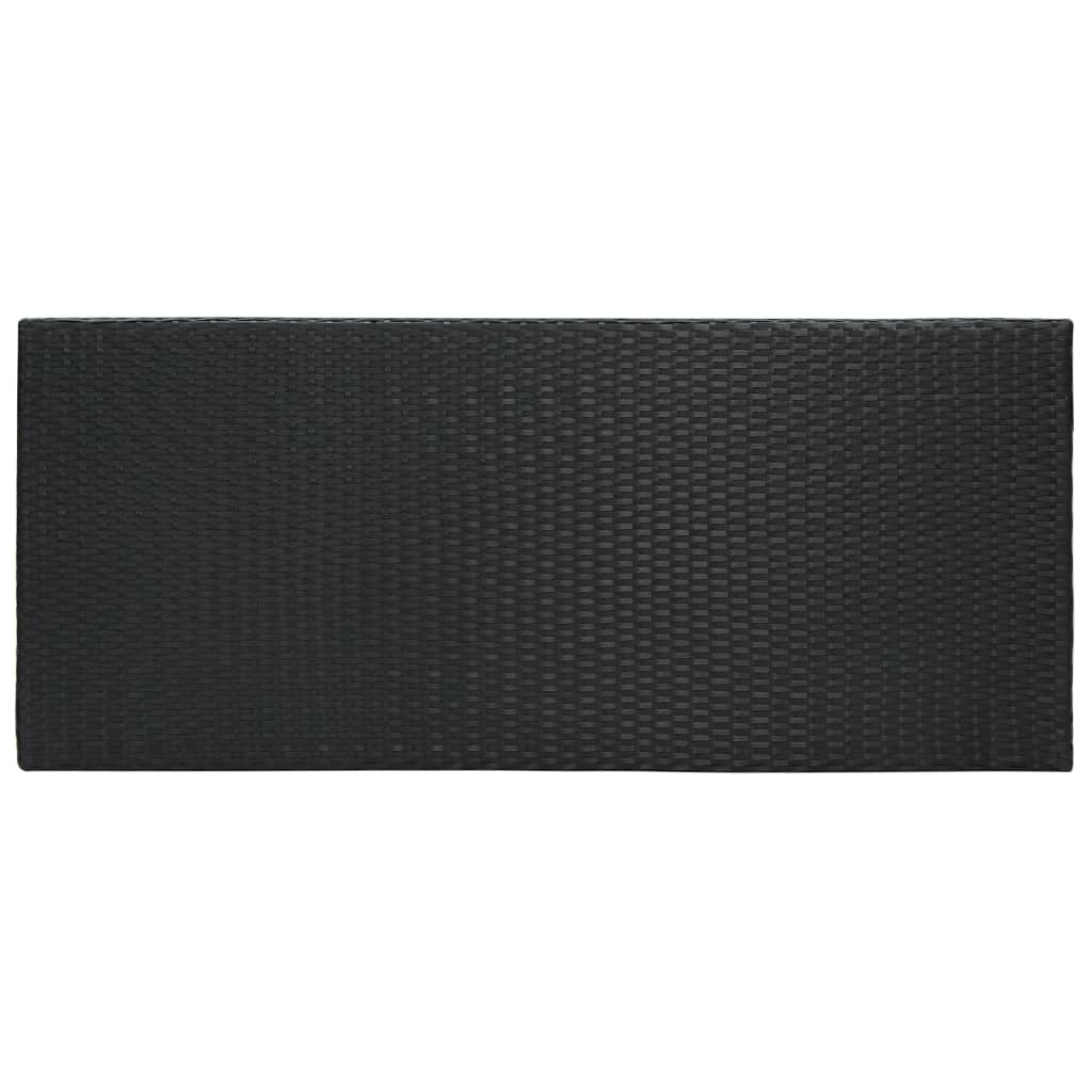 Garten-Bartisch Schwarz 140,5x60,5x110,5 cm Poly Rattan