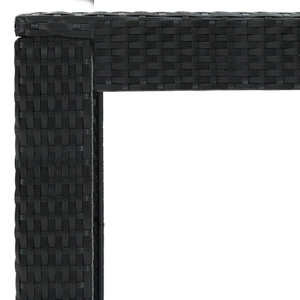 Garten-Bartisch Schwarz 140,5x60,5x110,5 cm Poly Rattan