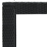 Thumbnail for Garten-Bartisch Schwarz 140,5x60,5x110,5 cm Poly Rattan