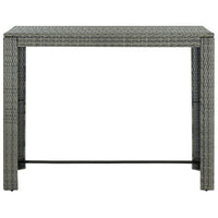 Thumbnail for Garten-Bartisch Grau 140,5x60,5x110,5 cm Poly Rattan