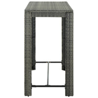 Thumbnail for Garten-Bartisch Grau 140,5x60,5x110,5 cm Poly Rattan