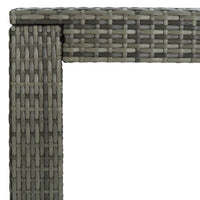 Thumbnail for Garten-Bartisch Grau 140,5x60,5x110,5 cm Poly Rattan