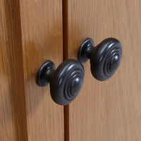 Thumbnail for Bücherschrank mit 4 Türen 90x35x200 cm Eiche Massivholz & Glas