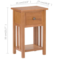 Thumbnail for Zeitungstisch mit Schublade 35x27x55 cm Massivholz Eiche