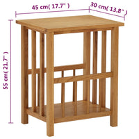 Thumbnail for Zeitungstisch 45x35x55 cm Eiche Massivholz