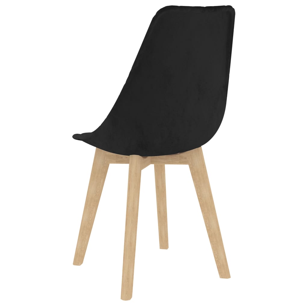 Esszimmerstühle 2 Stk. Schwarz Samt