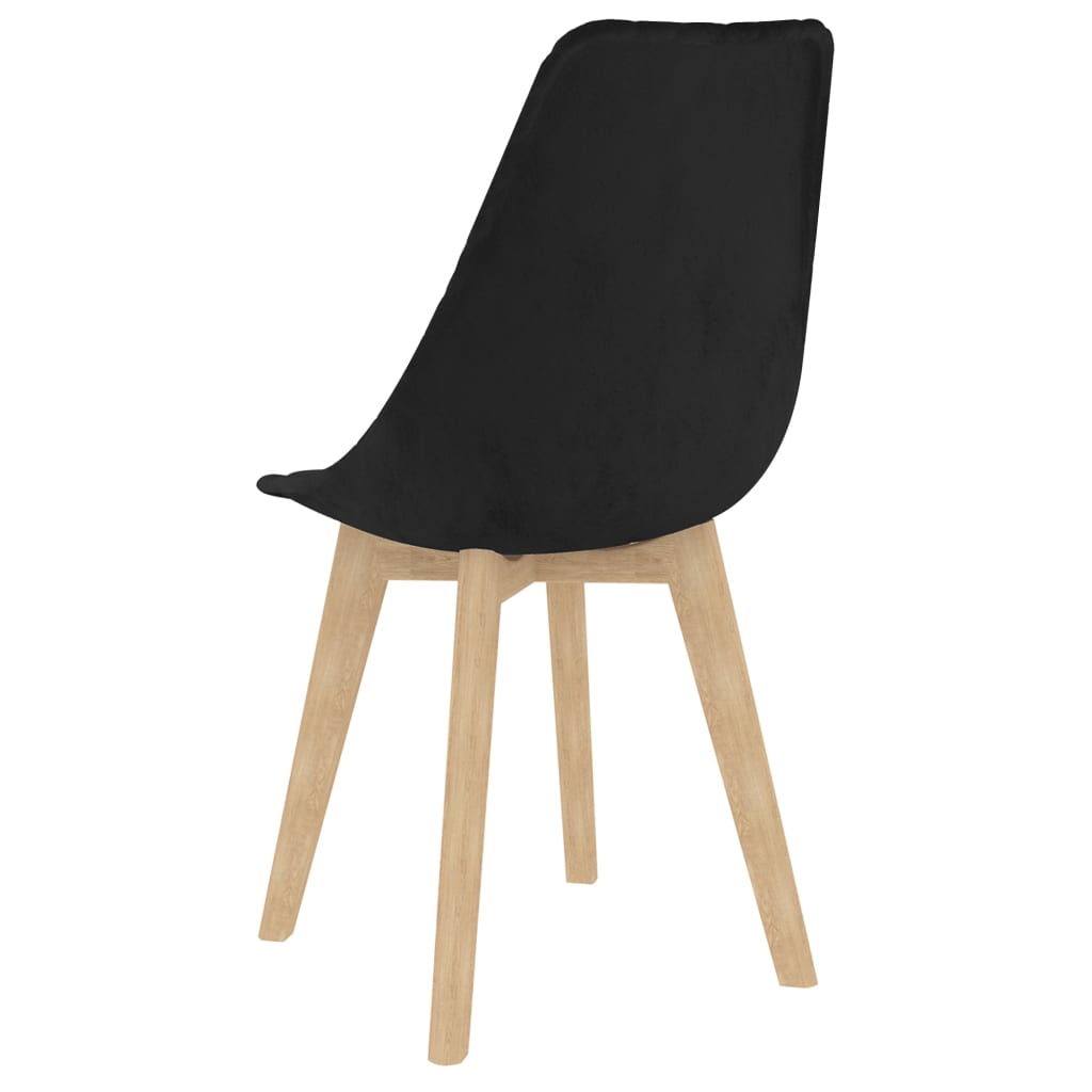 Esszimmerstühle 4 Stk. Schwarz Samt