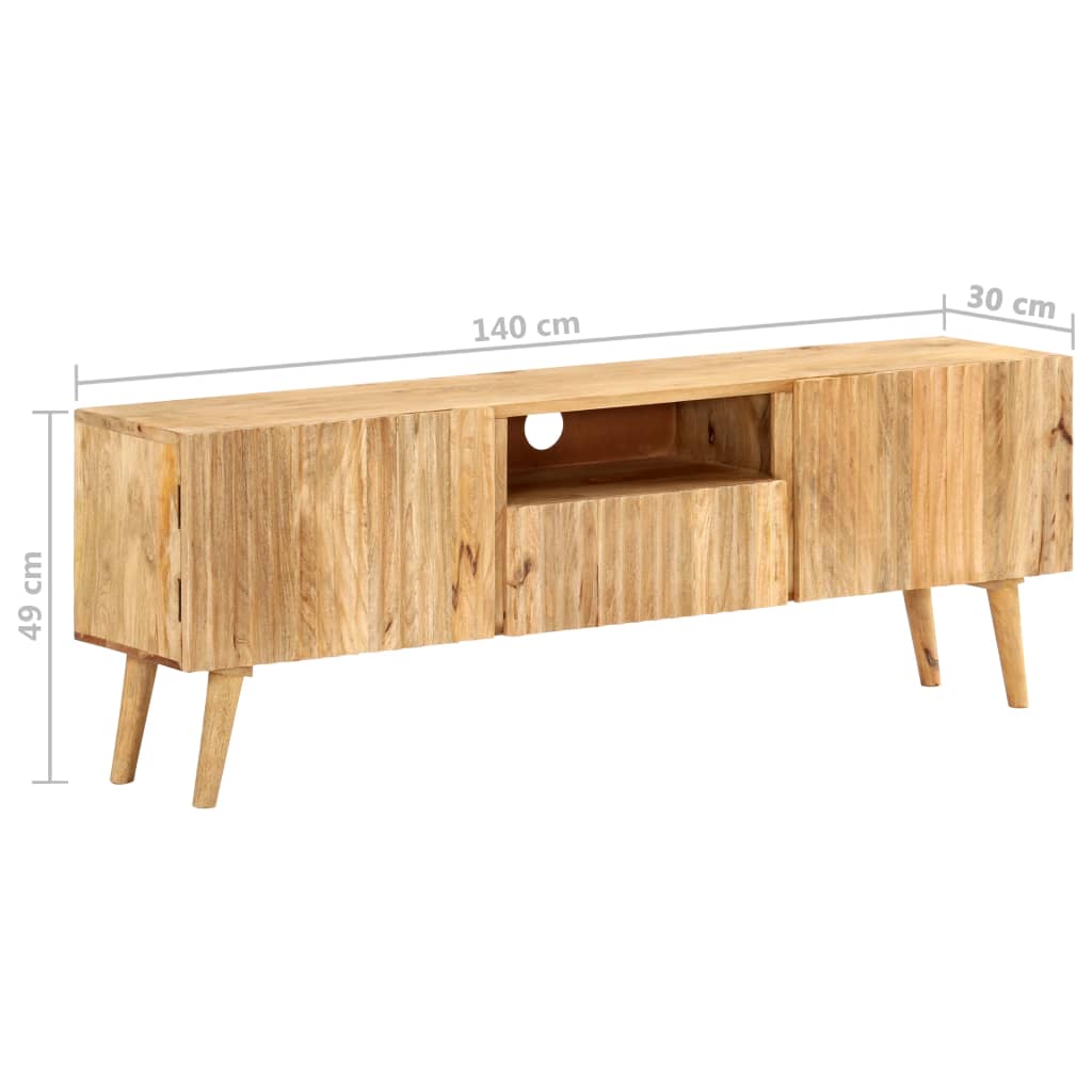 TV-Schrank 140x30x49 cm Massivholz Mango