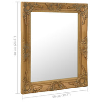 Thumbnail for Wandspiegel im Barock-Stil 50 x 60 cm Golden