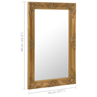 Thumbnail for Wandspiegel im Barock-Stil 50 x 80 cm Golden