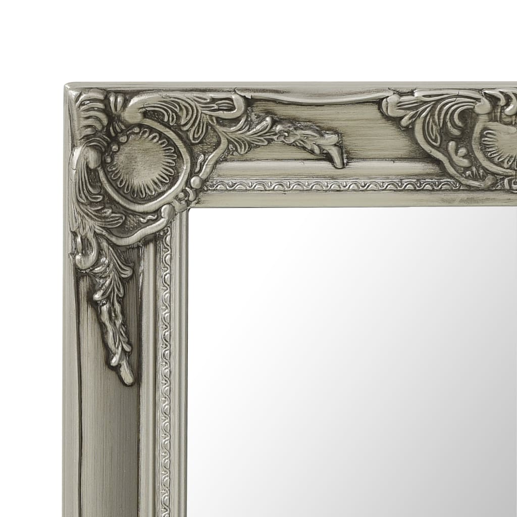 Wandspiegel im Barock-Stil 50 x 80 cm Silbern