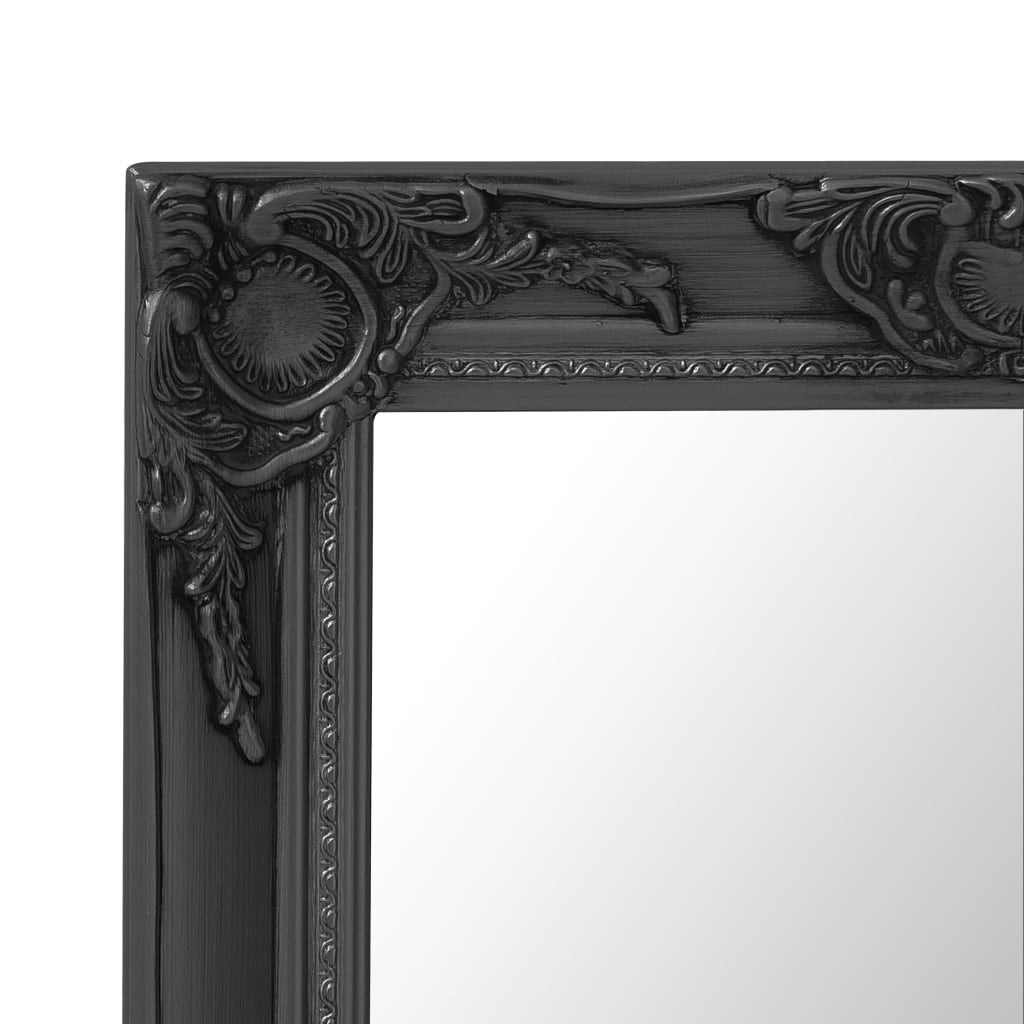 Wandspiegel im Barock-Stil 60 x 60 cm Schwarz