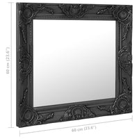 Thumbnail for Wandspiegel im Barock-Stil 60 x 60 cm Schwarz