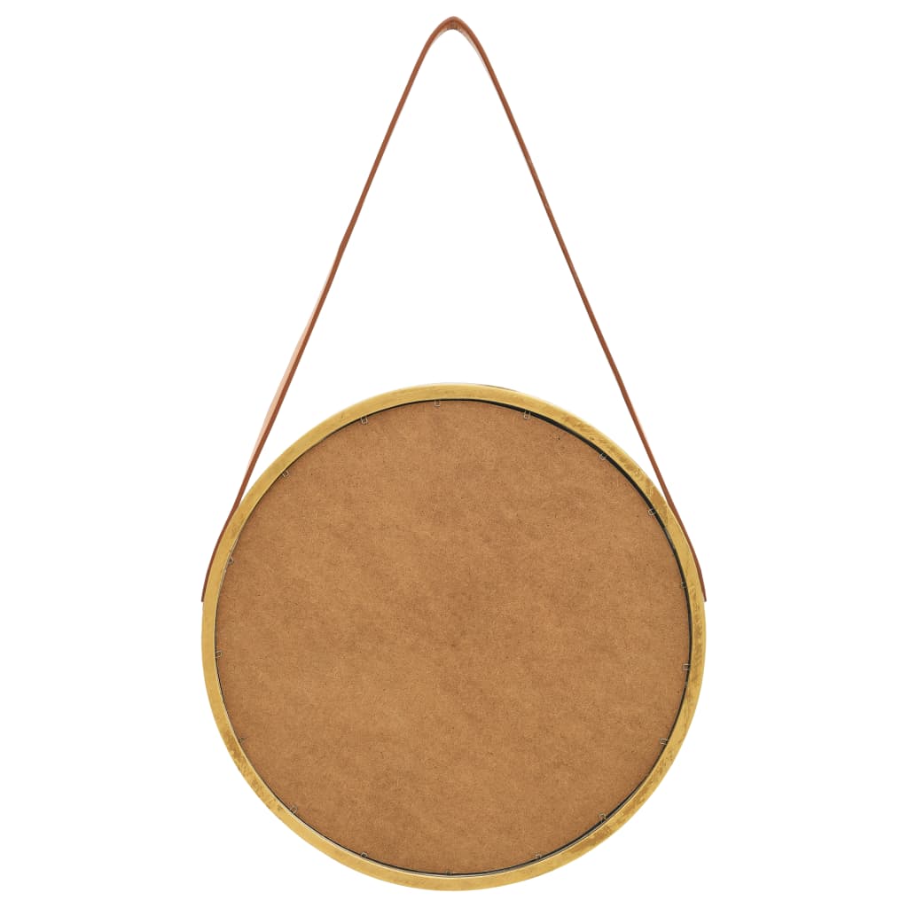 Wandspiegel mit Riemen 40 cm Golden
