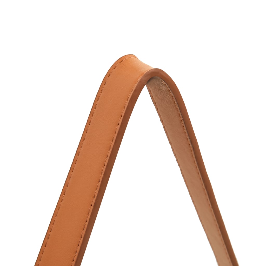 Wandspiegel mit Riemen 40 cm Silbern