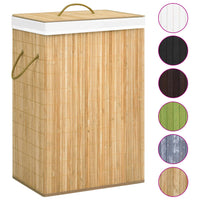 Thumbnail for Bambus-Wäschekorb mit 2 Fächern 72 L