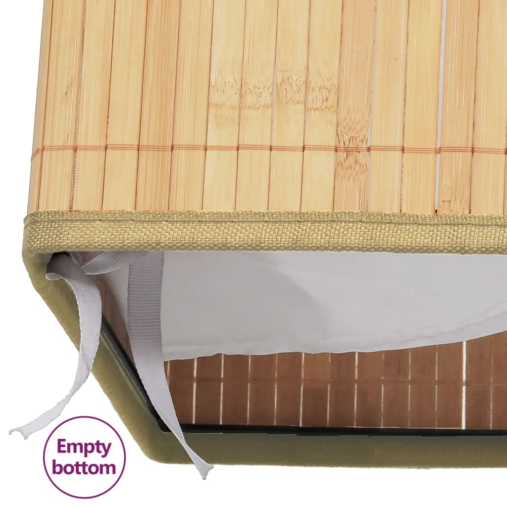 Bambus-Wäschekorb mit 2 Fächern 72 L