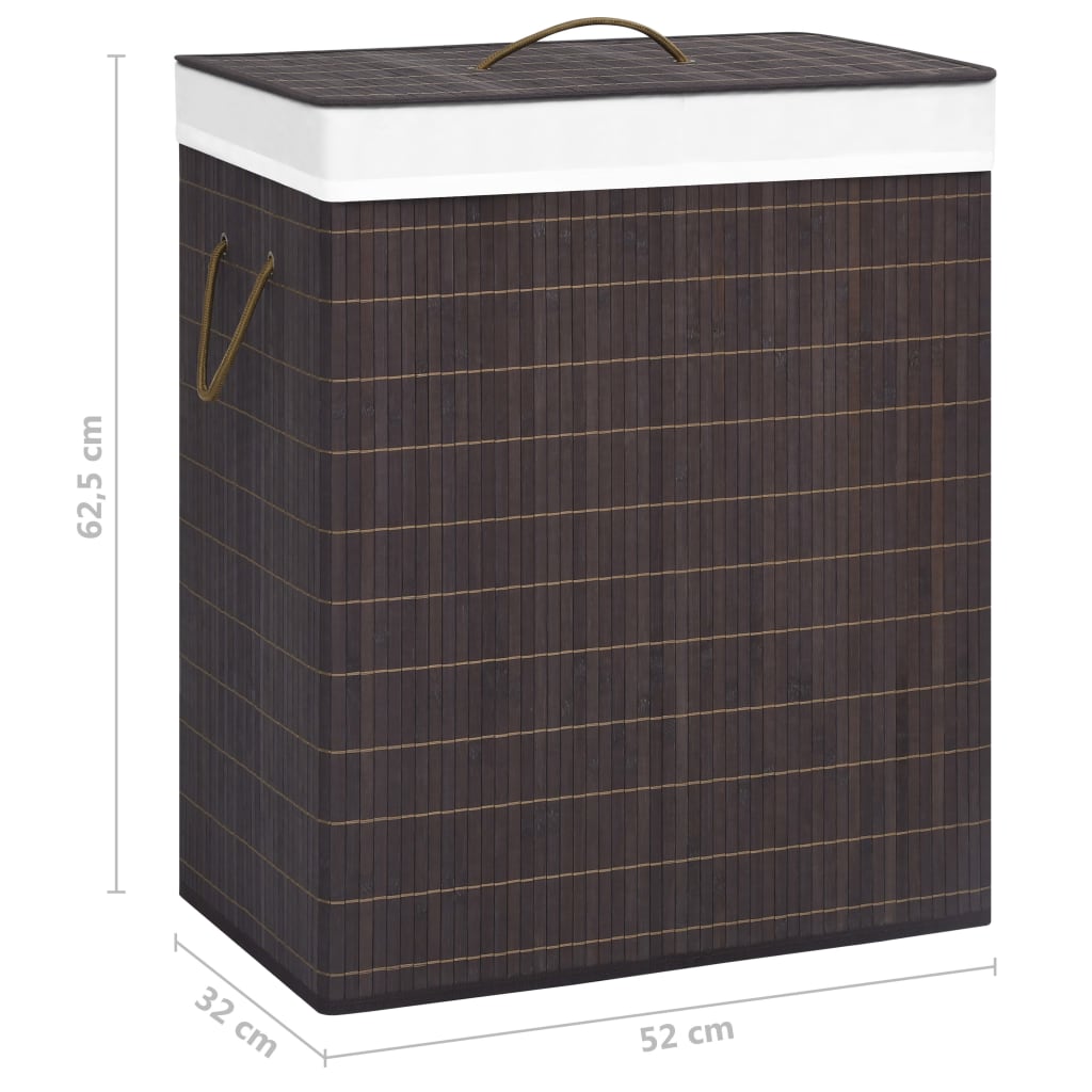 Bambus-Wäschekorb Braun 100 L