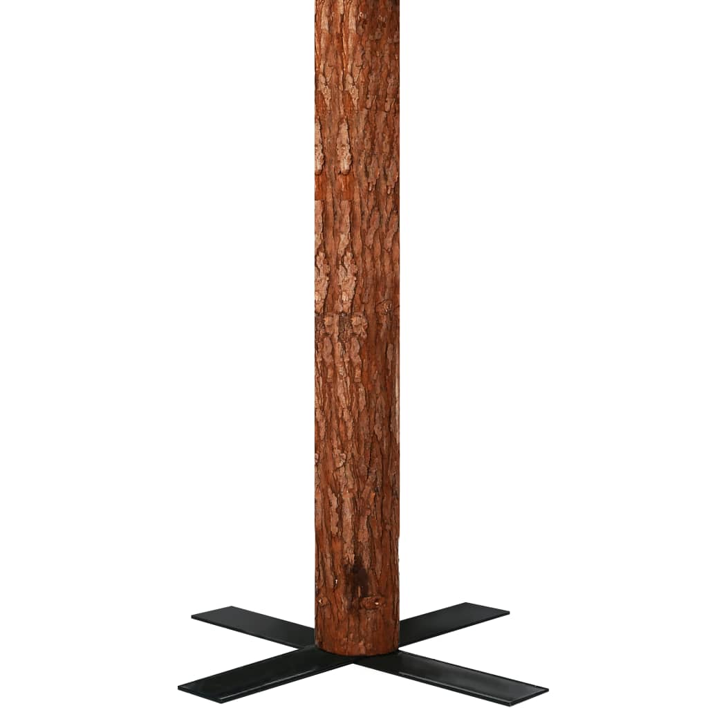 Schlanker Weihnachtsbaum mit Echtholz und Zapfen Grün 210cm PVC