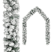 Thumbnail for Weihnachtsgirlande mit Schnee Grün 5 m PVC