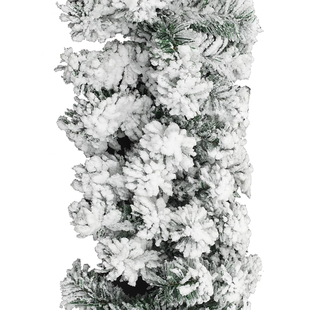 Weihnachtsgirlande mit Schnee Grün 5 m PVC