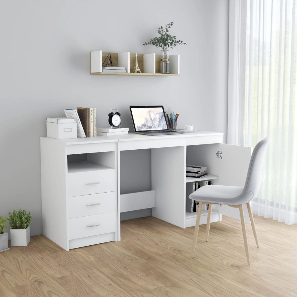 Schreibtisch Weiß 140 x 50 x 76 cm Spanplatte
