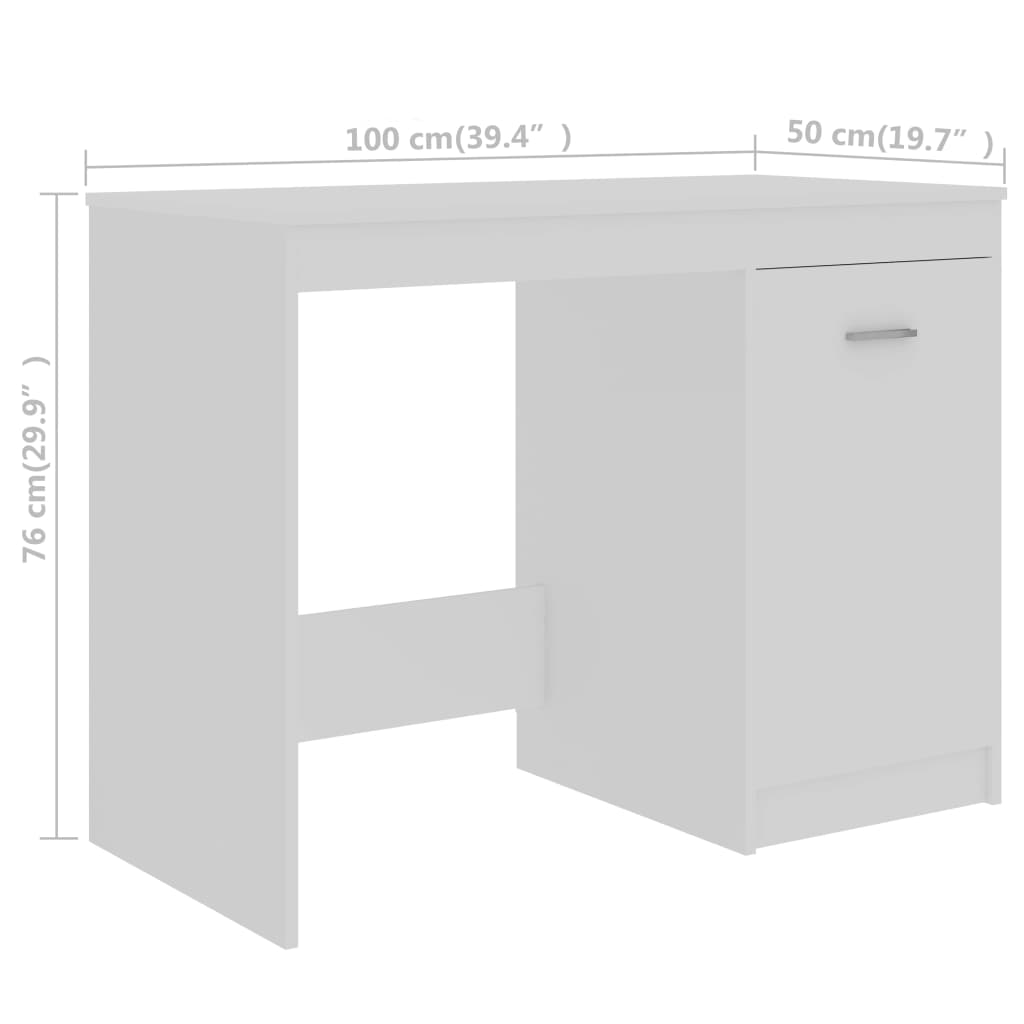 Schreibtisch Weiß 140 x 50 x 76 cm Spanplatte