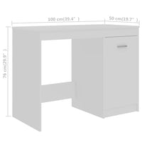 Thumbnail for Schreibtisch Weiß 140 x 50 x 76 cm Spanplatte