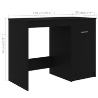 Thumbnail for Schreibtisch Schwarz 140x50x76 cm Holzwerkstoff