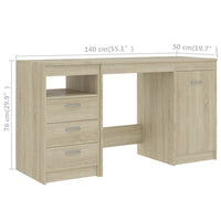 Thumbnail for Schreibtisch Sonoma-Eiche 140x50x76 cm Holzwerkstoff