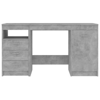 Thumbnail for Schreibtisch Betongrau 140x50x76 cm Holzwerkstoff