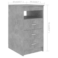 Thumbnail for Schreibtisch Betongrau 140x50x76 cm Holzwerkstoff