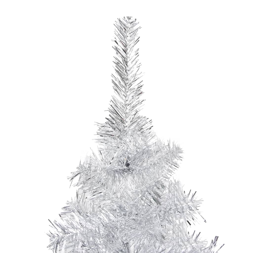 Künstlicher Weihnachtsbaum mit Ständer Silbern 150 cm PET