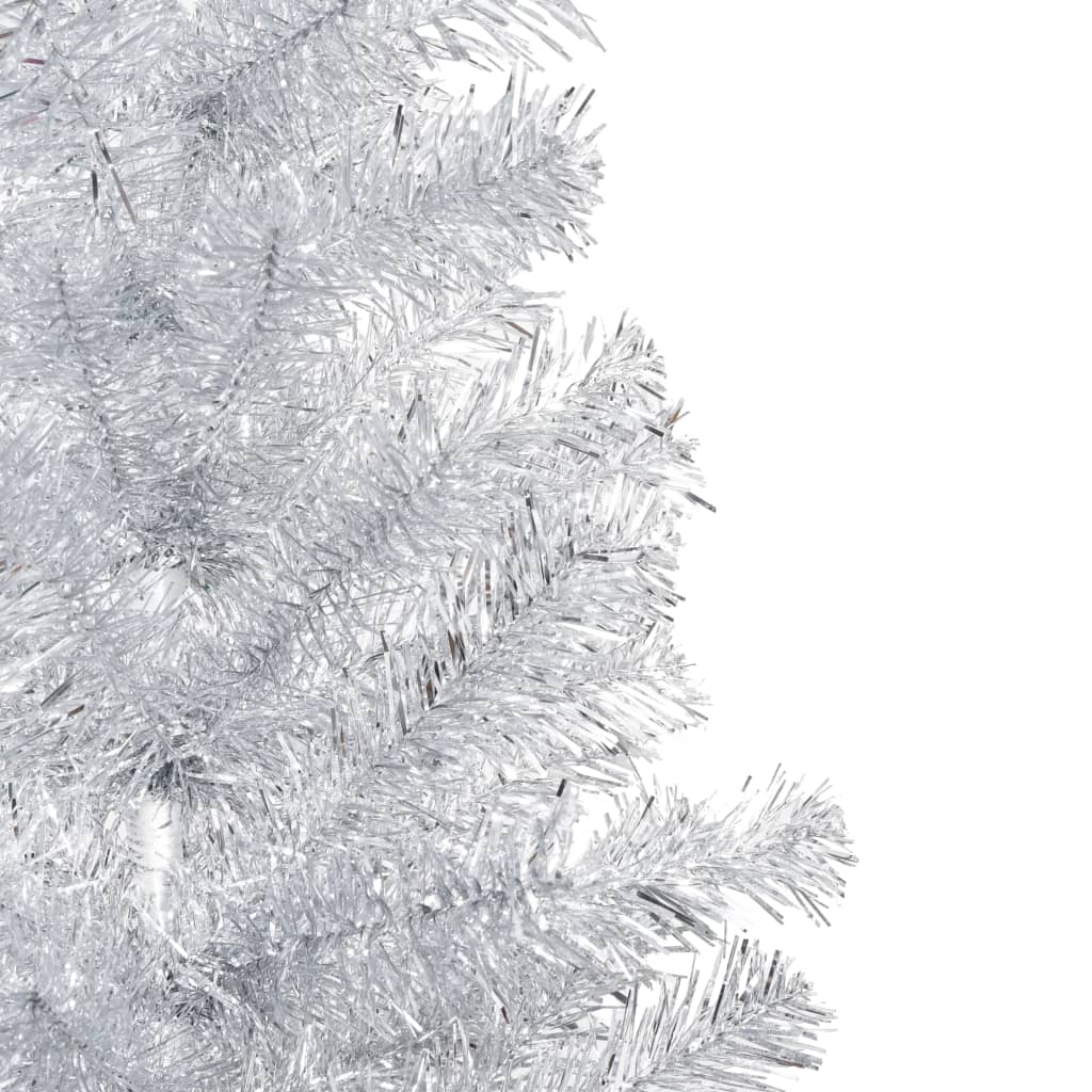 Künstlicher Weihnachtsbaum mit Ständer Silbern 150 cm PET