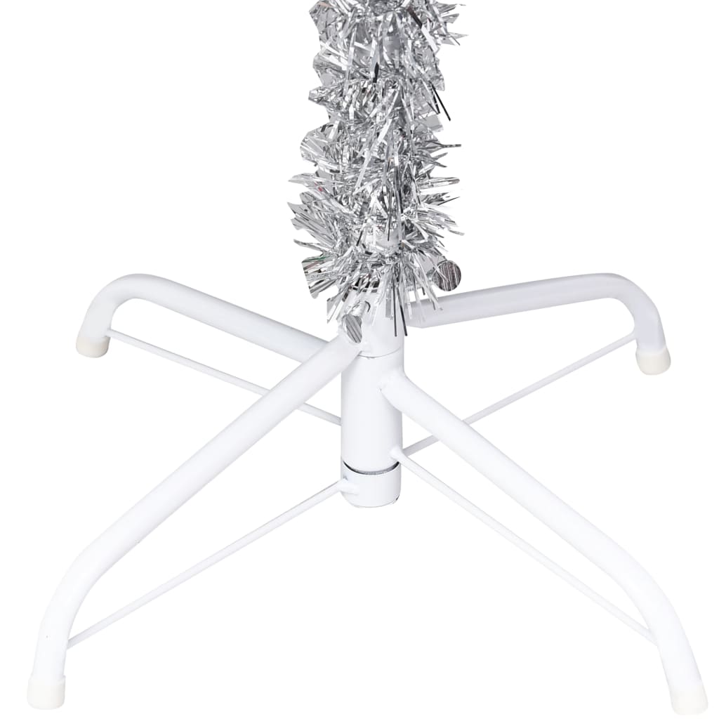 Künstlicher Weihnachtsbaum mit Ständer Silbern 150 cm PET