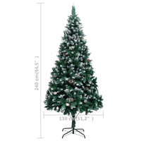 Thumbnail for Künstlicher Weihnachtsbaum mit Zapfen und Schnee 240 cm