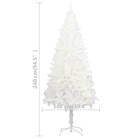 Thumbnail for Künstlicher Weihnachtsbaum Naturgetreue Nadeln Weiß 240 cm