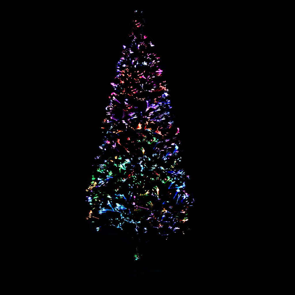 Künstlicher Weihnachtsbaum mit Ständer Grün 210 cm Fiberoptik