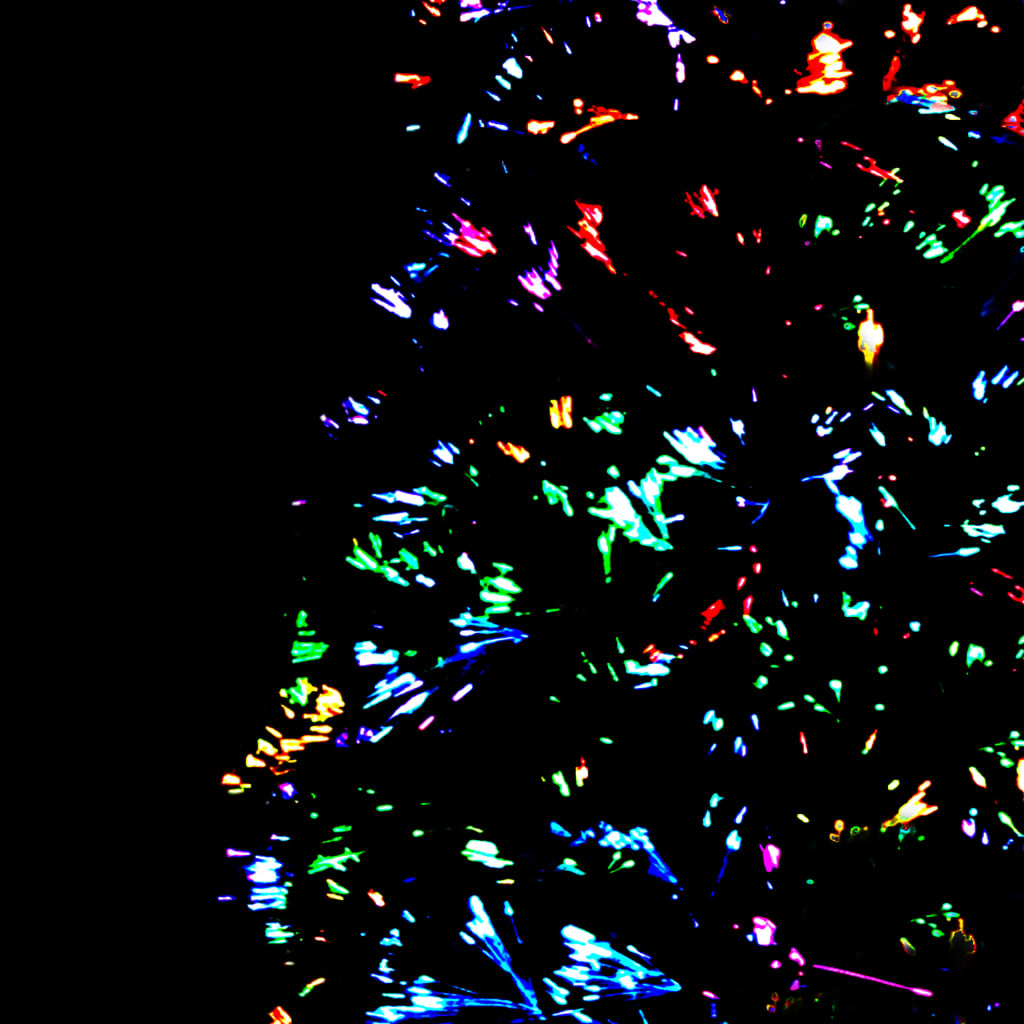 Künstlicher Weihnachtsbaum mit Ständer Grün 210 cm Fiberoptik