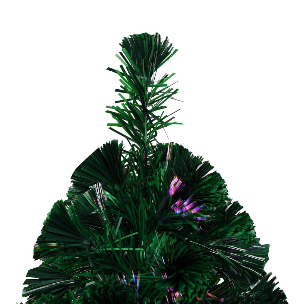 Künstlicher Weihnachtsbaum mit Ständer Grün 210 cm Fiberoptik