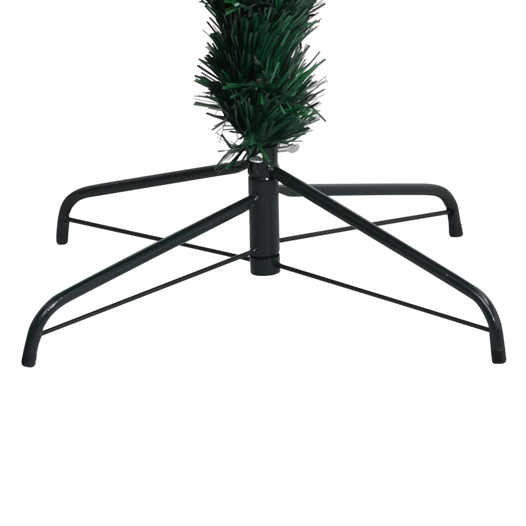 Künstlicher Weihnachtsbaum mit Ständer Grün 210 cm Fiberoptik