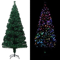 Thumbnail for Künstlicher Weihnachtsbaum mit Ständer Grün 210 cm Fiberoptik