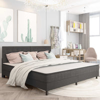 Thumbnail for Boxspringbett Dunkelgrau Stoff 200x200 cm