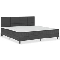 Thumbnail for Boxspringbett Dunkelgrau Stoff 200x200 cm