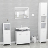 Thumbnail for Badezimmerschrank Weiß 60x33x61 cm Holzwerkstoff