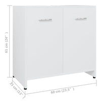 Thumbnail for Badezimmerschrank Weiß 60x33x61 cm Holzwerkstoff