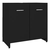Thumbnail for Badezimmerschrank Schwarz 60x33x61 cm Holzwerkstoff