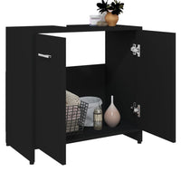 Thumbnail for Badezimmerschrank Schwarz 60x33x61 cm Holzwerkstoff
