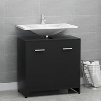 Thumbnail for Badezimmerschrank Schwarz 60x33x61 cm Holzwerkstoff